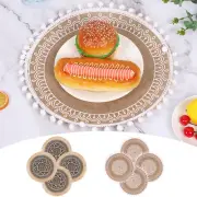 Round Braided Placemats 4 Pcs Round Placemats Heat Resistant Jute Table chSJD