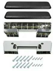 RestoParts Black Front Armrest Base/Pad Kit 1961-1964 Lemans Tempest 1964 GTO