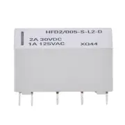5V coil bistable latching relay DPDT 30VDC 2A 1A 125VAC HFD2/005-S-L2-D.UU