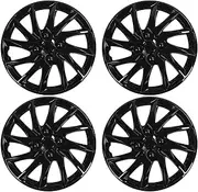 4pcs 14in Wheel Hub Caps Universal Rim Cover, Scratch Resistant, Wheel Cover Replacement for Cars Trucks Vans, Auto Tire Rim Replacement, Black