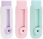 2Pcs Retractable Eraser Slide Erasers Bulk Cute Pencil Erasers Drawing Eraser Aesthetic Erasers Push Pull Eraser Back School Supplies for Office Small in Size Correction Products（Random Color）