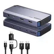 UGREEN 4K 60FPS HDMI Video Capture Card, Ultra HD 1080P@240Hz Low Latency Passthrough Support VRR HDR for Streaming, Recording, Gaming Compatible with iPad, Switch, PS5, Xbox, PC, Mac