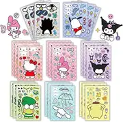 Cute Anime Stickers for Kids, 24 Sheets Make Your Own Cartoon Anime Stickers, Make a Face Stickers for Teens Girls Boys, Classroom Rewards, Anime Themed Art Craft Party Supplies