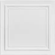 A La Maison Ceilings R24 Line Art Foam Glue-up Ceiling Tile (21.6 sq. ft./Case), Pack of 8, Plain White