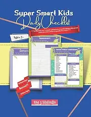 Super Smart Kids Daily Checklist Book - For Ages 5+ By The3Siblings