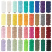 36 Colors Macrame Cord 3mm x 1188 Yards Natural Colored Macrame Supplies 4 St...
