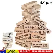 Stacking Block Tower Game Date Toy Adult Couples Jenga Wood Tumbling Tower Game
