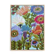 Artey | Secret Garden Floral IV - Framed Canvas - Natural Frame - 120 x 160cm