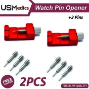 2 Pieces Watch Pin Opener Remover Band Spring Bar Strap Repair Tools +3 Pins NEW