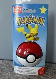 Rare MEGA Construx Pokemon Star Series Pikachu - New