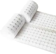 1000 PCS White Hook & Loop Self Adhesive Dots, 15mm Waterproof Sticky Glue Back Coins Tapes for Home, Office, Classroom and Crafts (500 pcs Hook & 500 pcs Loop)