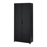 在飛比找IKEA優惠-IKEA 附門收納櫃, 黑色, 85x40x191 公分