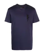 lightening-patch T-shirt S,XL,M Black