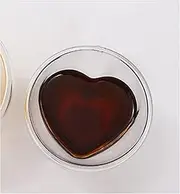 Beer Mug 240ML Heart Love Shaped Glass Mug Couple Cups Double Wall Glass Cup Heat-Resisting Tea Beer Mugs Milk Coffee Cup Gift Drinkware Beer Mugs (Color : Without Handle, Size : 240ML)