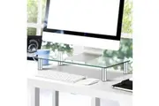 Artiss Monitor Stand Riser Computer Laptop Printer Screen Glass Display Shelf