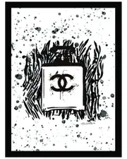 Chanel Bottle Animal Print Framed Print Wall Art