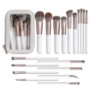 18Piece Makeup Brush Set Pearlescent White Makeup Tools Eyeshadow Brush Set C4R9