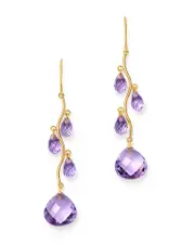 Bloomingdale's Fine Collection Amethyst Chandelier Earrings in 14K Yellow Gold