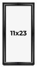 11x23 Shadow Box Frame Black | 1.25 inches Deep Real Wood Contemporary Shadowbox
