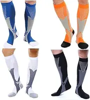[xwanli] Graduated Sports Compression Socks for Men & Women, 4 Pairs, Support Socks for Running, Sports, Flight, Travel
