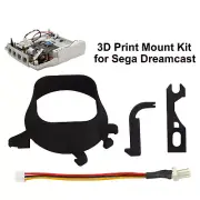 Mini Fan 3D Print Mount Kit Cooling Radiator For SEGA Dreamcast Gaming Console B