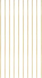 uxcell 10 Pcs Brass Round Rod, 2mm x 8" Lathe Bar Stock H62 Brass Round Stock for DIY Craft Making Hardware Novelty Model Car Plane Boat Ship, Copper