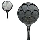 Black Flat 7-hole Versatile Non-Stick Frying Pan (27cm) Induction Ready Skillet