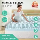 Memory Foam Mattress Topper 5/8CM Queen King Single Double Bed Body Support NSW