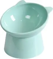 Tilted Elevated Cat Food Bowl - Cat Bowls Whisker Friendly Anti Vomiting Slanted