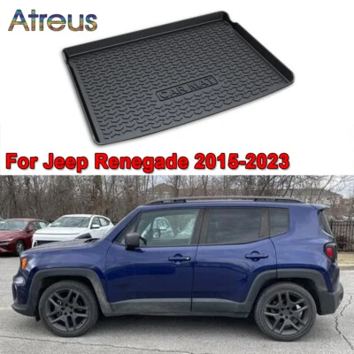 Rear Trunk Mat Cargo Liner All Weather TPE Floor Mat For Jeep Renegade 2015-2023 (for: Jeep)