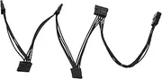 4Pin IDE 1 to 5 SATA 15Pin Hard Drive Power Supply Splitter Cable for DIY Hard Disk PC Sever 18AWG Power