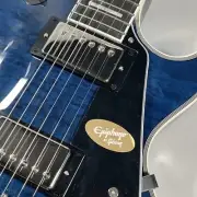 Epiphone Actual image Les Paul Custom Quilt Viper Blue Electric Guitar Les Pau