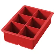 Tovolo Silicone King Cube Ice Tray Cubes Mould Kitchen Barware Apple Red