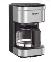 Simply Brew Compact Filter Drip KRUPS Coffee Maker, 5-Cup, Silver