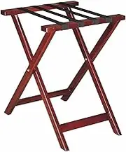 Guest Room Luggage Rack, Folding Suitcase Stand Luggage Rack Hotel Luggage Rack, Dedicated Solid Wood Folding Frame Luggage Storage Rack, for Hotel Room Living Room Bedroom (Color : Red, Siz