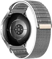 Compatible with Samsung Galaxy Watch 7/6/5/4/FE Band 40mm 44mm Galaxy Watch 6/4 Classic Galaxy Watch 5 Pro Sport Strap Vivoactive 5/3 Venu 2 Plus Loop 20mm Nylon Strap Women Men (Grey)