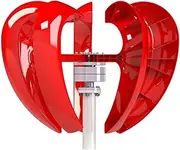 Wind Turbine Generator With 5 Blades Turbine Windmill Generator, Heart Shaped Vertical Home Wind Turbine Generator, Voltage 12/24v With Controller For Home, Outdoor(500w,24v)