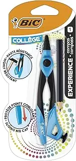[BIC] Experience Compass with Mini Pencil and Adjustable Ring - Metal Body, Blister of 1