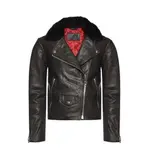 [全新］ALLSAINTS PATAYA LUX BIKER 奢華系列毛領黑色騎士皮衣外套 UK6 英國東倫敦