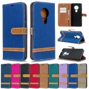 For Nokia G20 5.3 1.3 2.3 7.2 6.2 4.2 3.2 Luxury Canvas Flip Wallet Case Cover