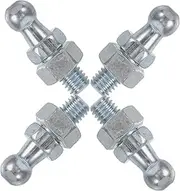 ABOOFAN Efficient Installation Gas Strut Ball Studs 4pcs Spring Support Fittings Car Iron Stud Bolt Hardware for Lift Support Adjustable Height Feature