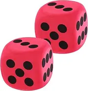 COMNESTBI 2Pcs Large Eva Dice Colorful Foam Dice for Board Games Educational Activities and Party Fun Safe Rounded Corners for Interactive Learning and Portable Play