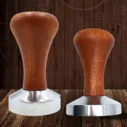 Powder Hammer Pressure Tamper Espresso Coffee Tamper 51mm/53mm/58mm Wood Handle