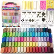 Polymer Clay 85 Colors Modeling for Kids Oven Bake Molding Kit DIY Starter Sets
