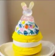 FAUX Bunny Macron w/FAUX Easter Sprinkles