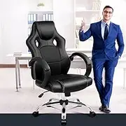 ALFORDSON Gaming Chair Racing Computer Desk Chair Recliner Leather Video Game Chairs Ergonomic Swivel Office Chair