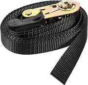 CRILSTYLEO Ratcheting Cargo Strap Durable Lashing Strap for Trucks Rvs Motorcycles Heavy Duty Ratchet Tie Down Strap with Sturdy Buckle for