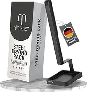 [NIMOE] MiniDry Minimalist Bottle Holder for Any Bottle, Space-Saving Drainer Compatible with SodaStream, Rustproof Drainer (Dark Grey)