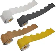 GRADENEVE 4 Rolls Scalloped Bulletin Board Borders Blackboard Decorative Trim Removable Border Paper for Classroom Office