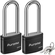 2 Pack Keyed Padlock with 3 Keys, 2.5 Inch Locker Lock 40mm Heavy-Duty Locks ...